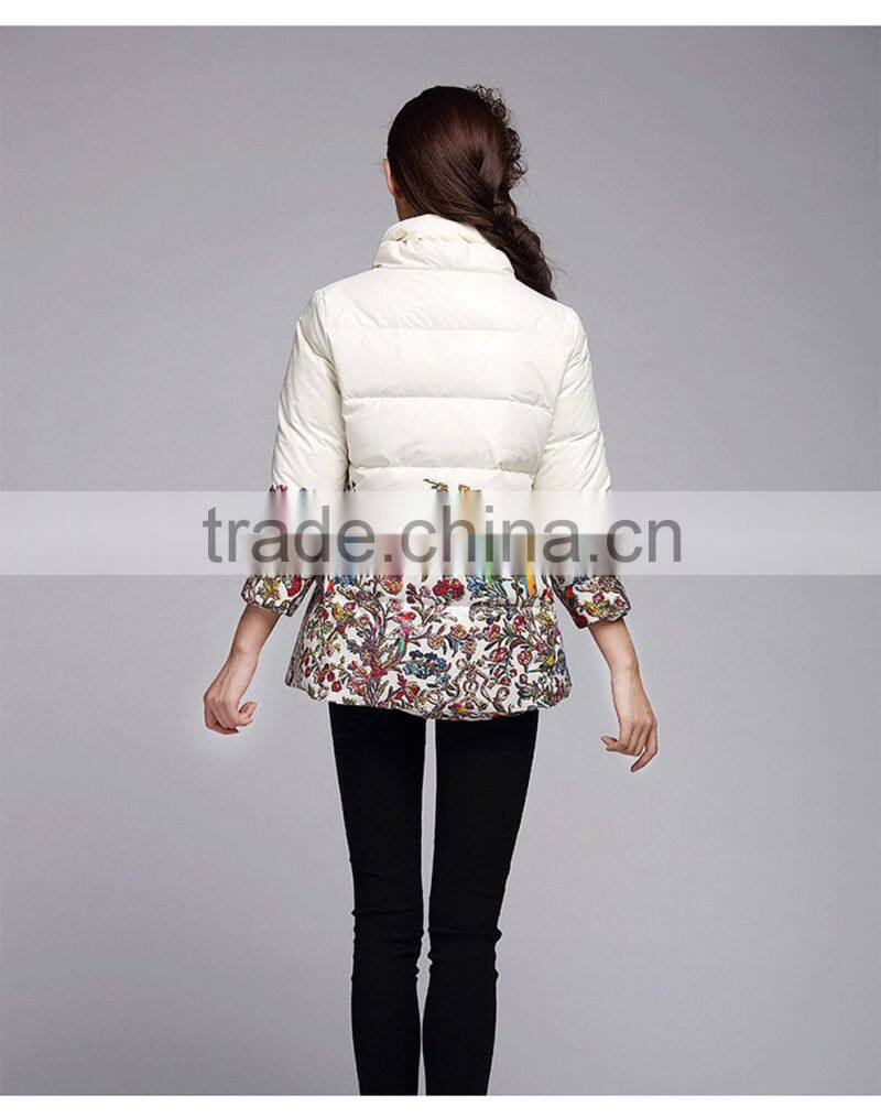 Factory price down coat fabric woman jacket winter