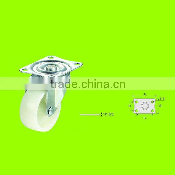 With 8 automatic production lines Zinc plated Black/ PP Swivel top plate caster (IC15)