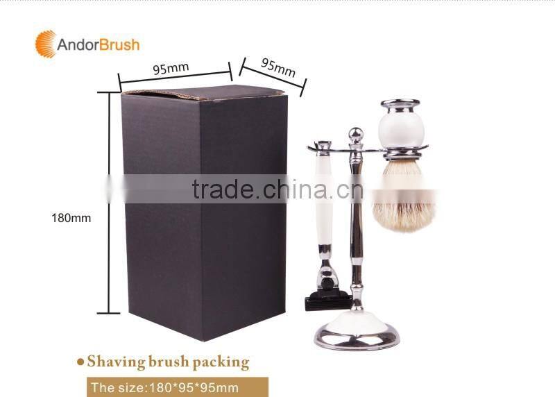 Hot sale silvertip badger hair shaving brush with shaving razor