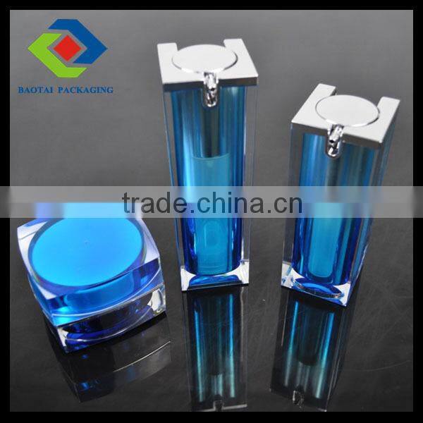 100ml White Square Plastic Airless Pump Bottle with Mini Branded OEM/ODM