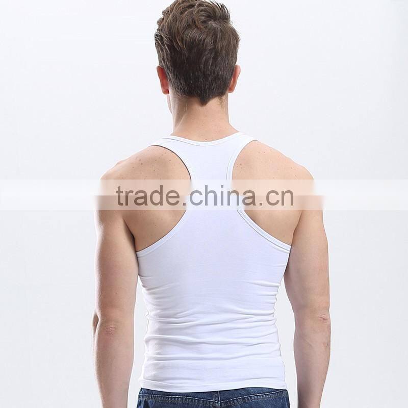 I- shaped back vest square neck style men cotton casual muscle vest latest gym waistcoat design for men