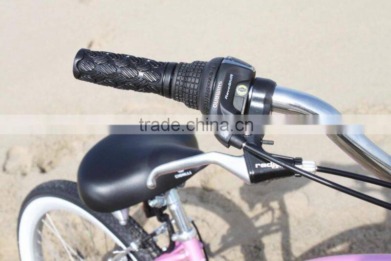 2016 26" pink 7 speed beach cruiser bike/crusier bicycle beach crusier bike/cruiser bike uk (PW-B26345)