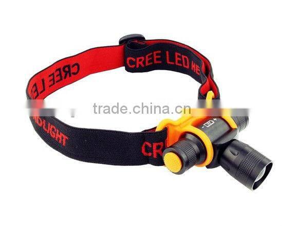 High Quality Camping AA dry battery Cree LED headlamp 3W
