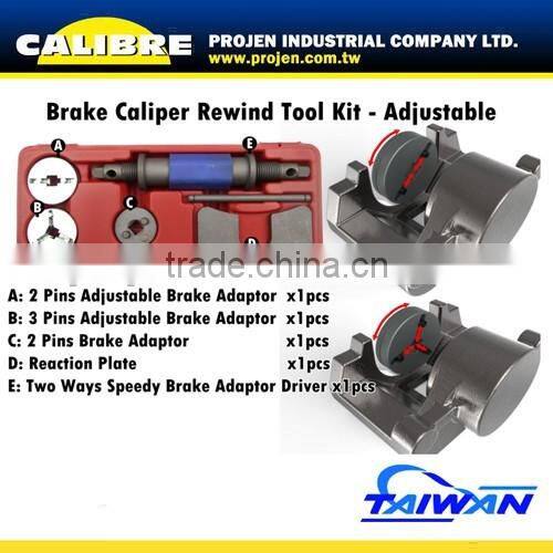 CALIBRE Car repair 6pc Brake Caliper Rewind Tool Kit Piston Rewind Tool