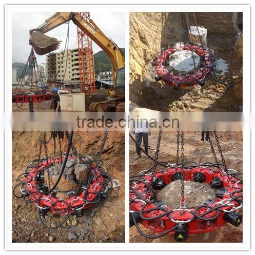 most advanced adjustable chain hydraulic round pile breaker SP606 with hydraulic cylinder