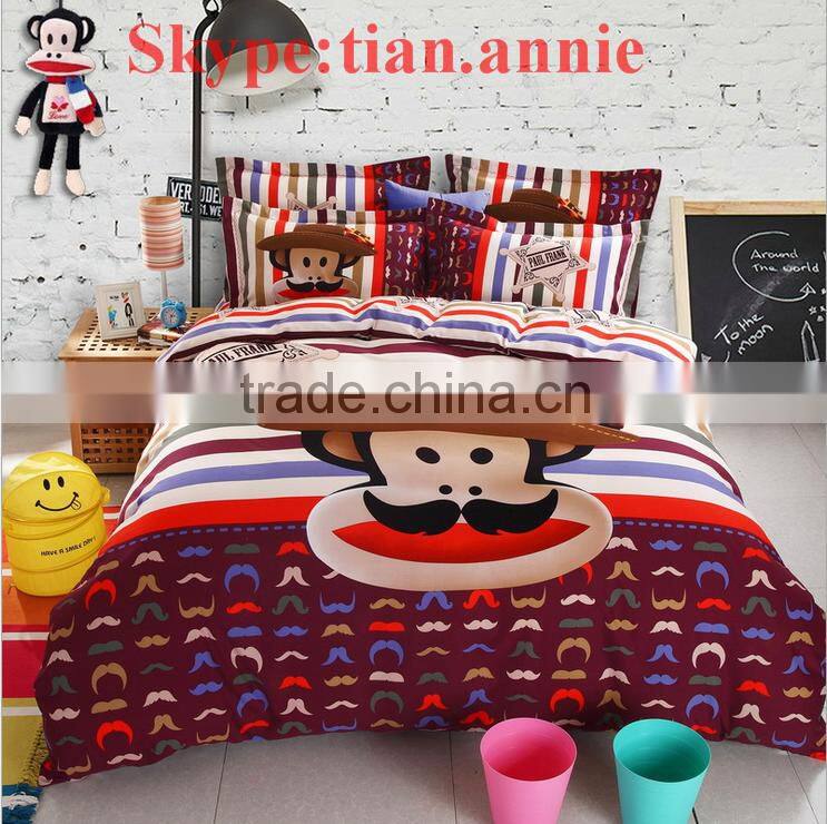 Hello Kitty 100% cotton reactive printting bed sheet set bed sheet egyption cotton bedding bedding set wholesale bedding