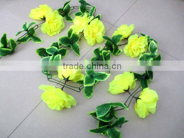 10 heads Artificial Rose Flower Vine for wedding decoration