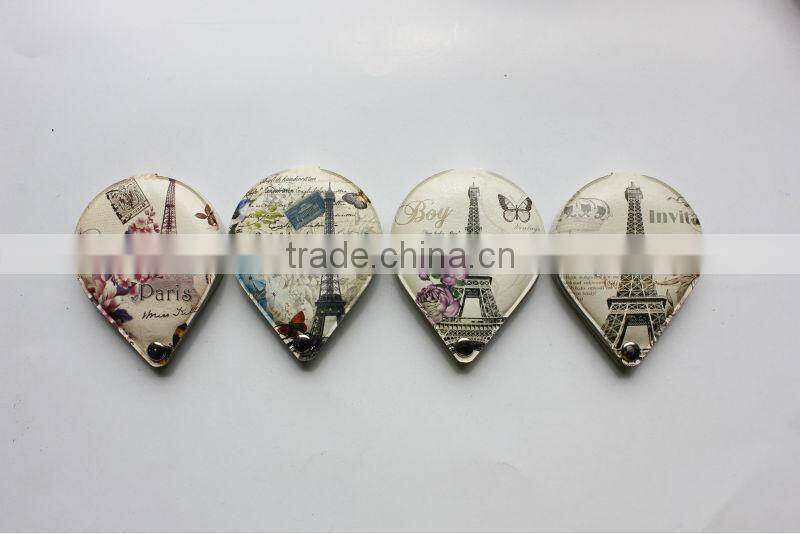 Tower pattern water-drop shape cosmetic mirror for wholesale,ME306