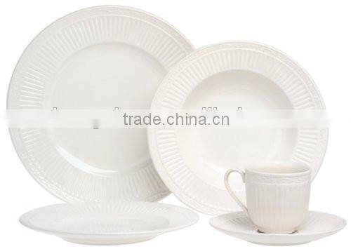 Embossed porcelain elegance dinner set ceramic homewares