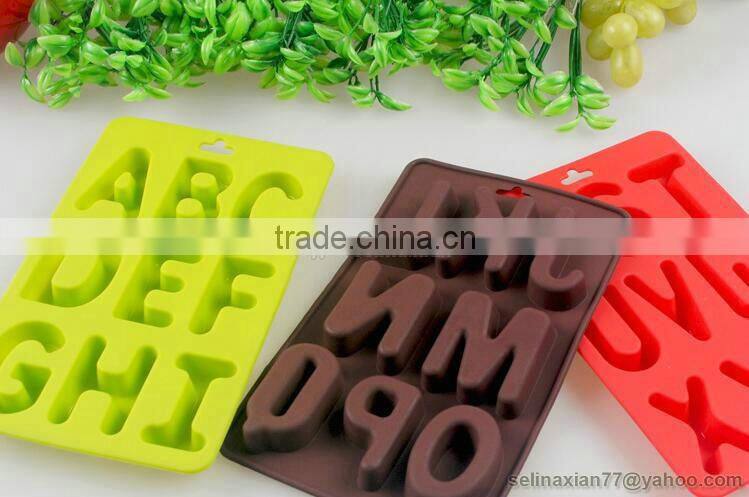 A Set of 3 Silicone Letter Alphabet Pudding Bakeware Mould Cake Chocolate Ice Maker Mold China
