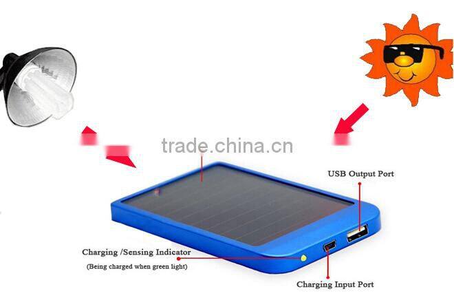 2015 NEW solar automatic mobile charger portable solar power bank solar charger for mobile