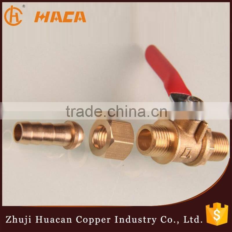 HOT! Brass Male Ball Valve With Nozzle