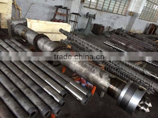 chrome/nitride/bimetallic parallel twin screw barrel for plastic extruder machine