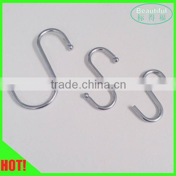 High quality stainless steel bulk S hook with different size / S shape hook for hanging / metal S hooks for hanging