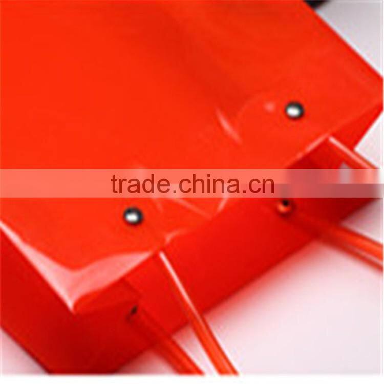 Custom PVC plastic wine bags Red Color ,20 Microns Thick for Promotion