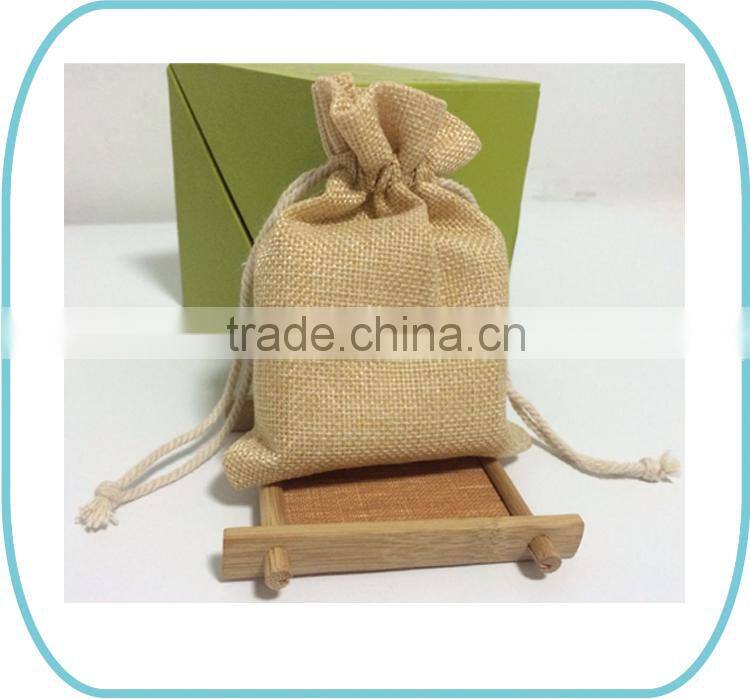 2015 factory price custom printed jute tote bags with drawstring