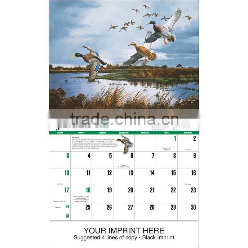 Factory direct custom calendar printing desk calendar 2016