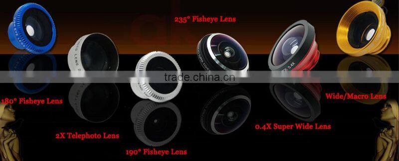 For mobile phone 180 fish eye 0.67x wide angle macro CPL Filter lens 4 in 1 lens
