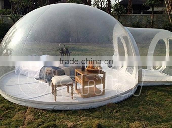 2016 Top quality inflatable transparent bubble tent camping