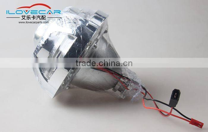 33w/35w dual color led angel eye projector lens, auto DRL/turning light hid xenon projector lens for h1