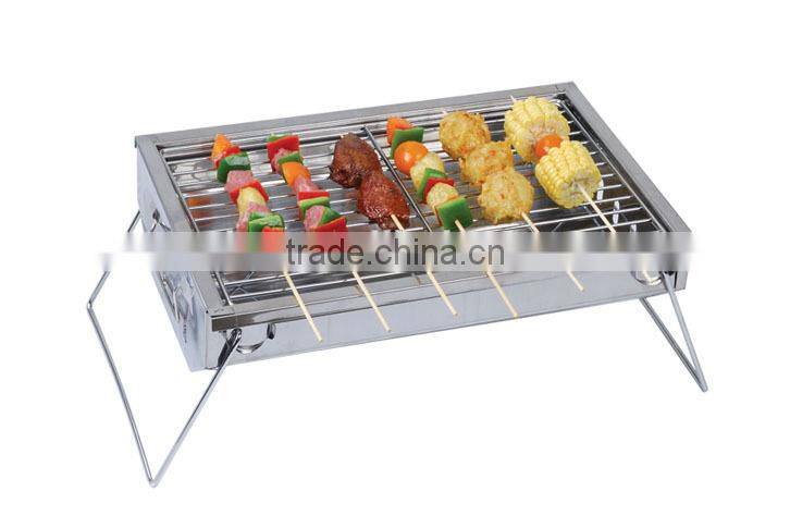 Smokeless portable square grill style bbq rotisserie
