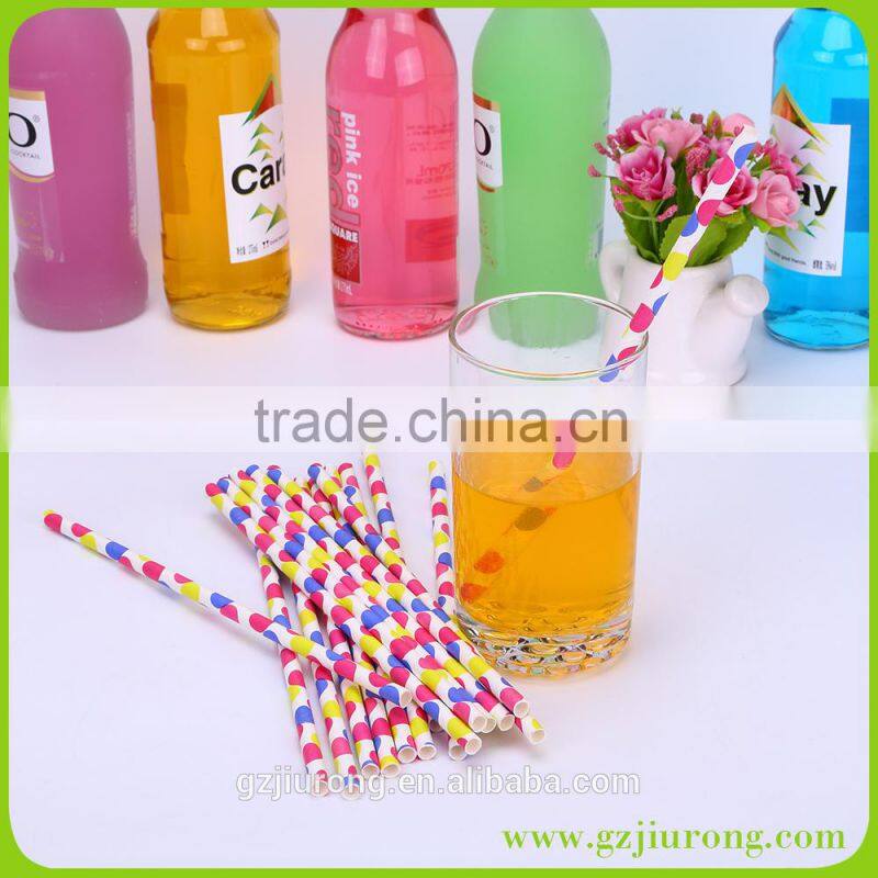 Colored drinking straws