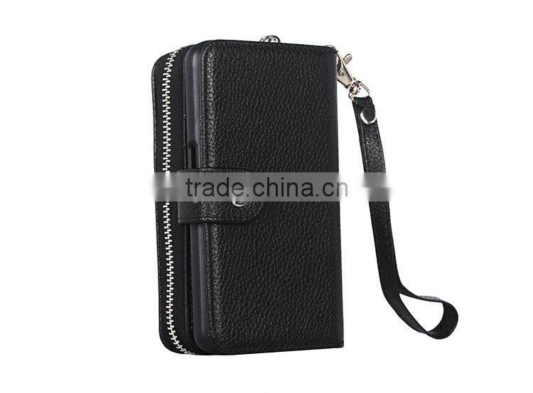 Detachable bag Purse cover for Samsung S6 edge with Zipper