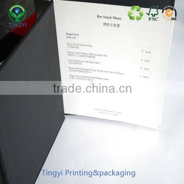menu book design