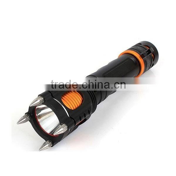1196 Function 4 In 1-Alarm/Window Breaker 10W XML T6 aluminum material led flashlight