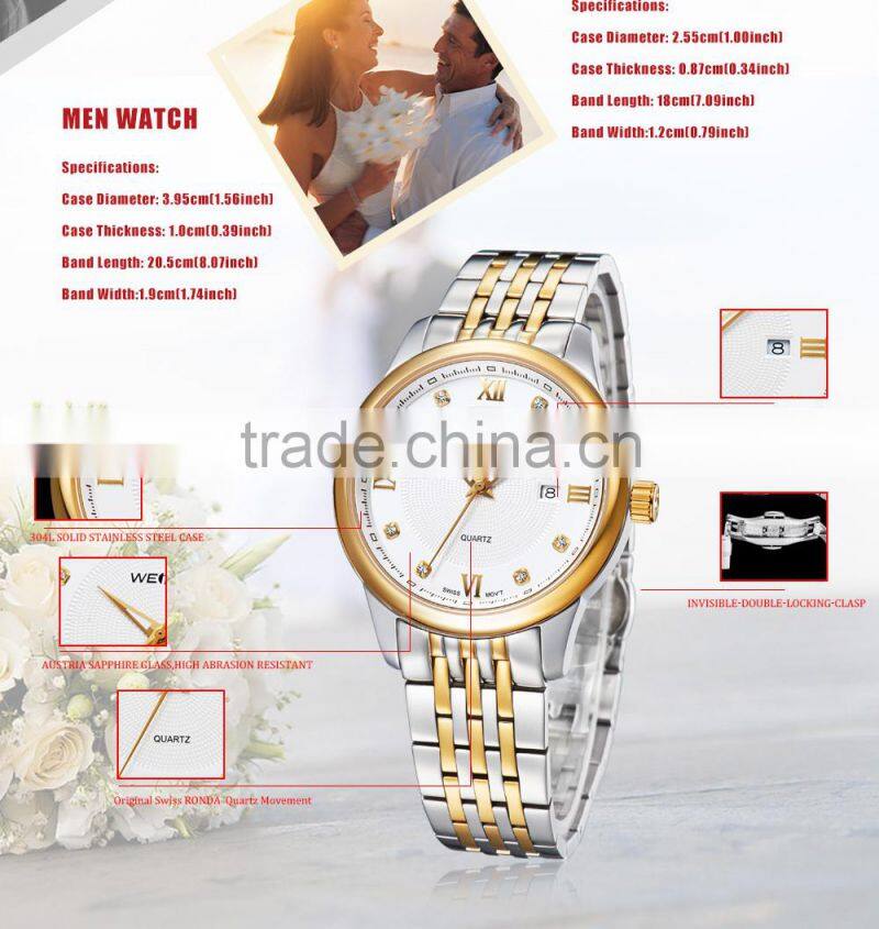 Hot new products china watch factory small MOQ couple lover wrist watch