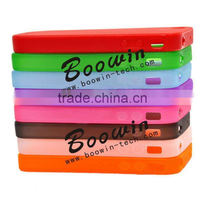 Grey mesh Soft TPU Gel Crystal Jelly Case Cover for apple iphone 4s