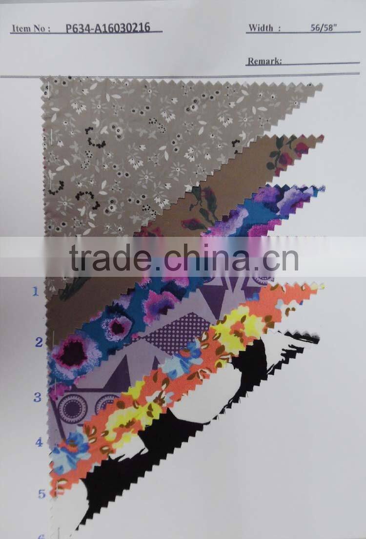 women cotton printed shirting fabrics stocklot P634-A16030215