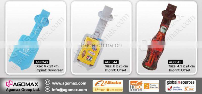 Custom made multi-use novelty airline pvc bag tag