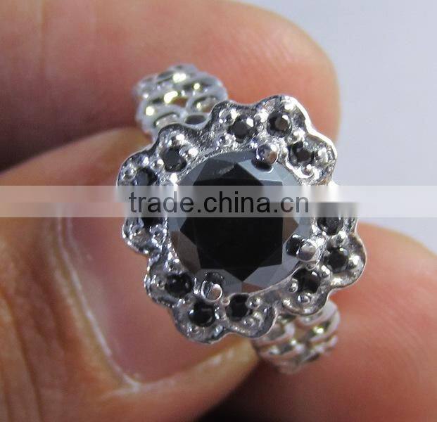 round brilliant cut 925 sterling silver wedding ring