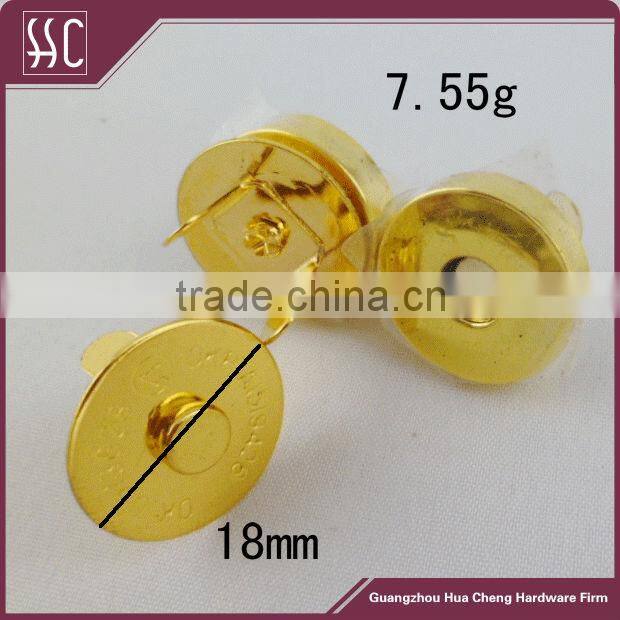 14mm and 18mm Brush Anti-Brass Magnetic Button for Bag,Low Price Wholesale in Guangzhou China