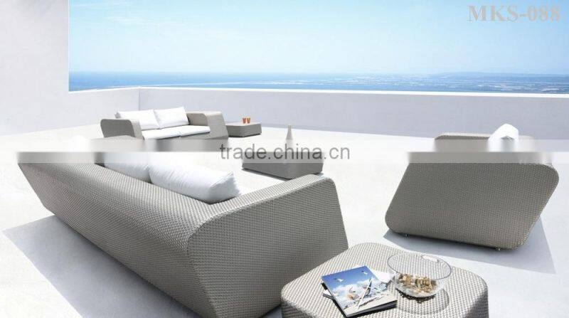 Garden sofa set furniture - Poly Rattan sofa set (1.2mm thickness alu frame power coating hand woven no toxic)