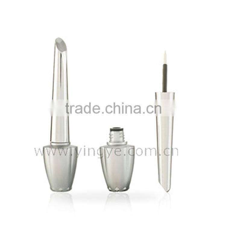 Silver noble glossy luxury empty accept plastic eyeliner tube