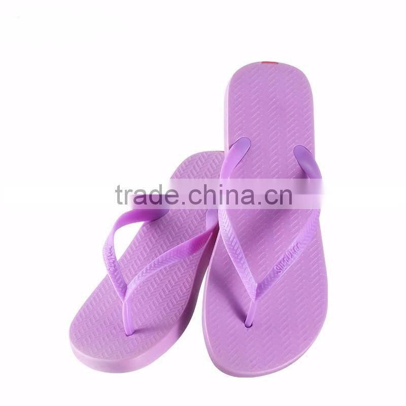 2016 summer footwear customized brand promotion ladies purple color slipper for women's size