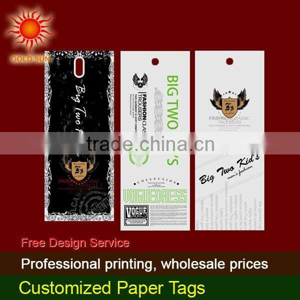 folded paper hang tag