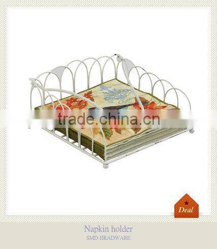 Metal antique square napkin holder