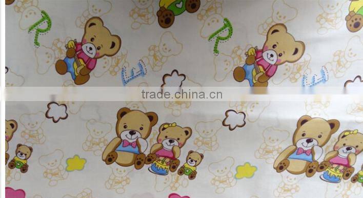 The bear printed sheet of cloth