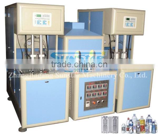 Semi-automatic bottle blowing machine for PET bottles