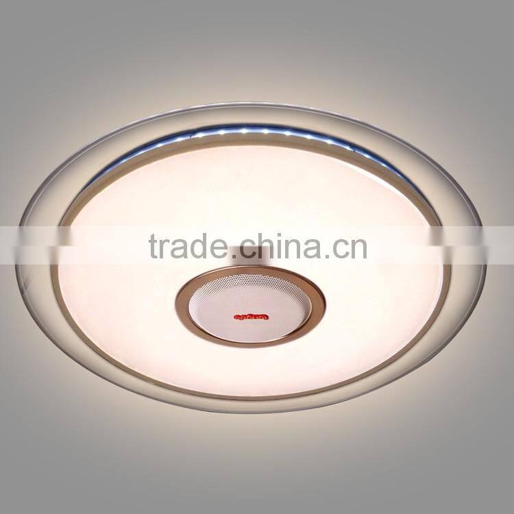 Bluetooth Speaker Dimmable CCT Changing RGB 40W Starry Sky Round LED Ceiling Lamp with APP