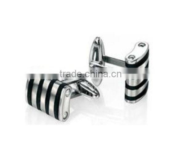 Stainless Steel black IP-plated Cuff links