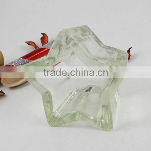 2016Hot sellfiower star shape glass candle holder