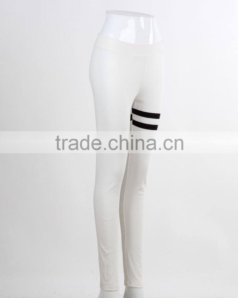F5W31067 Fashion Letter Print Leggings Women Cream Yoga Gym Leggings