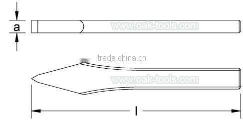 Non-Magnetic TC4 for aviation Titanium CROSS-CUT CHISEL