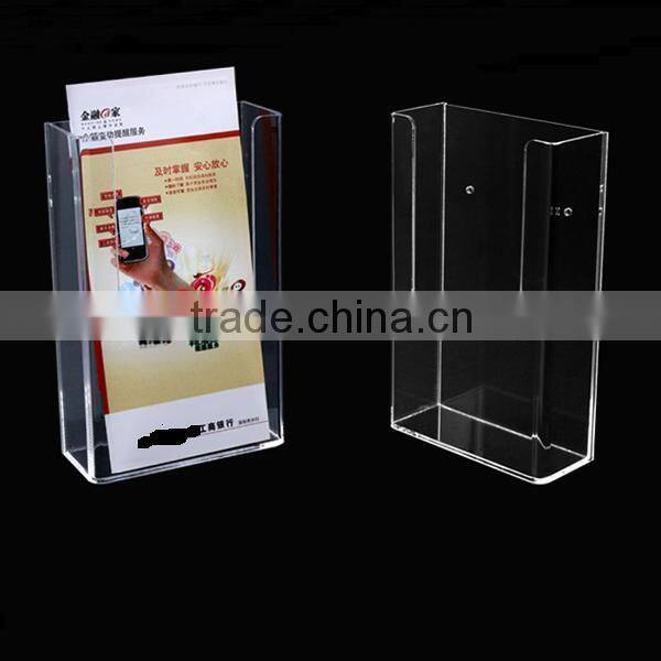 Factory Wholesale cheap magazine rack fashion acrylic display holder for magazine Plexiglass book rack
