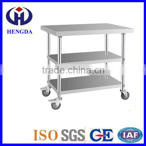 Kitchen Stainless Steel shelf with wheels