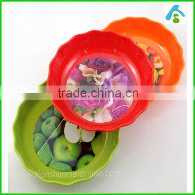Round lace plastic fruit basket ,fruit vegetable plastic basket